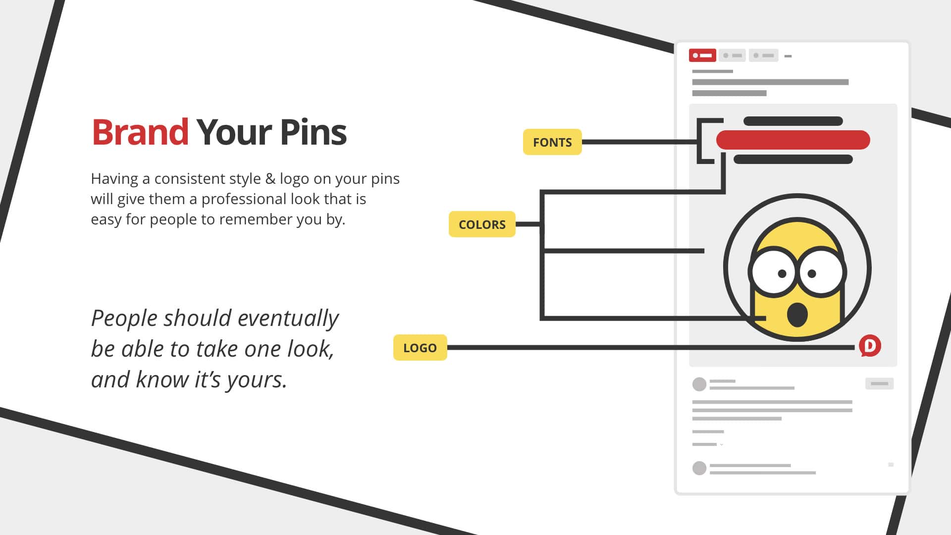 how to brand your pins