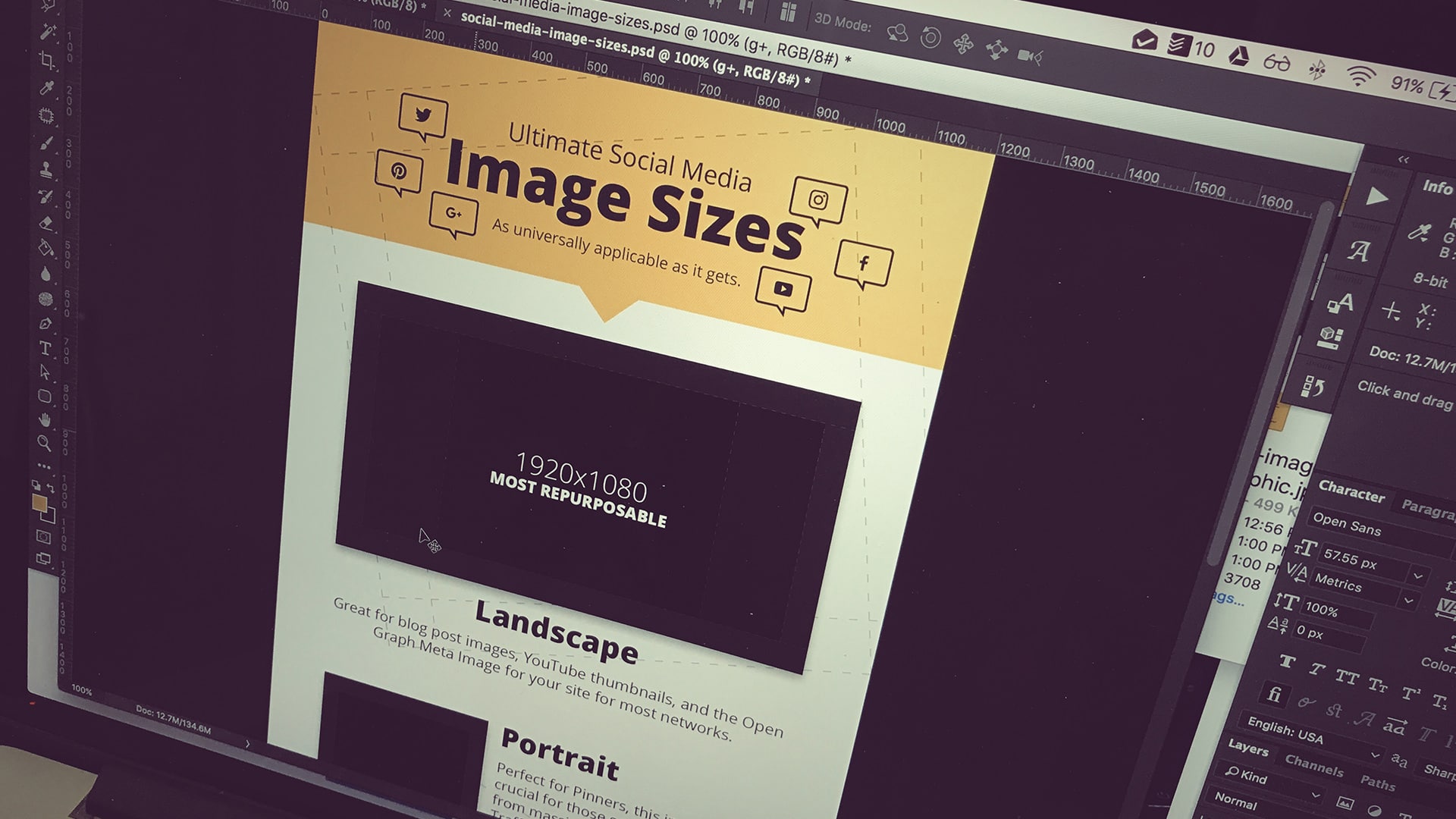 The Ultimate Social Media Image Sizes + Templates