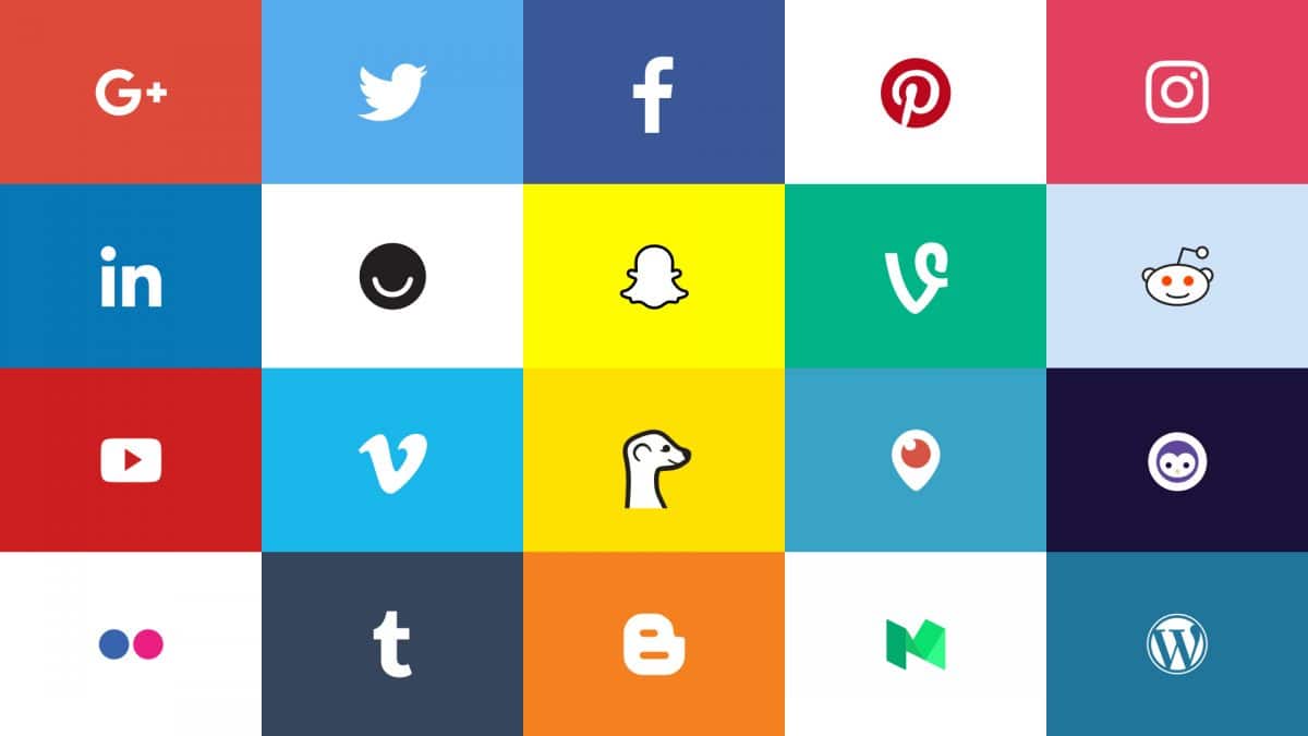 social media vector icons 2017