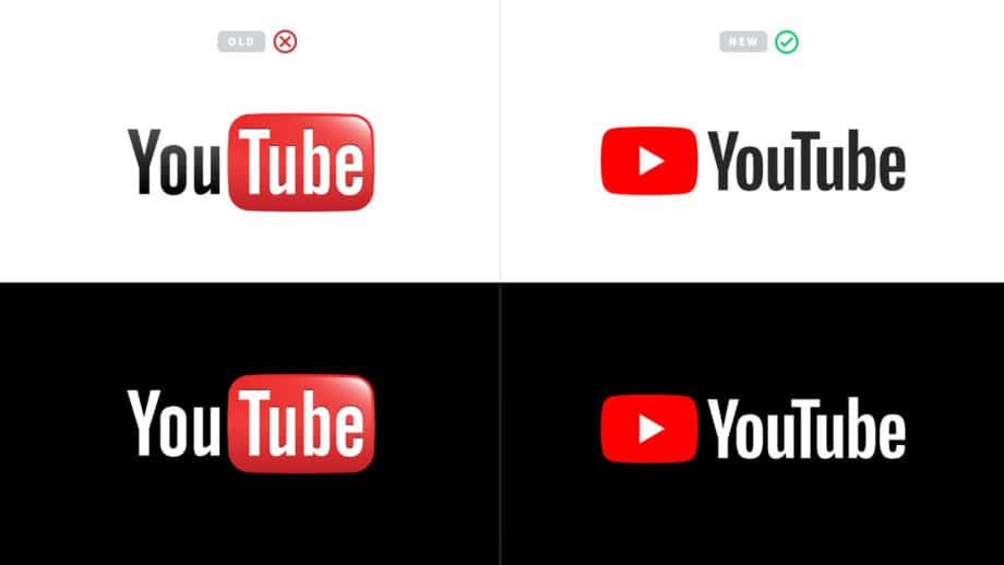 old youtube logo vs new youtube logo