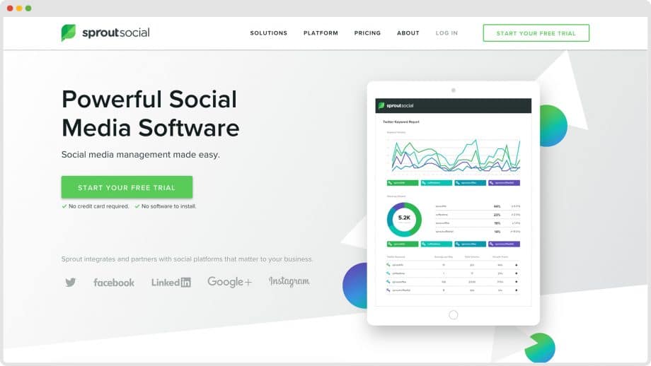 Sprout Social home page