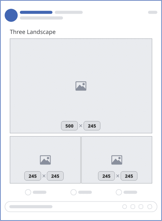 facebook three landscape upload mockup