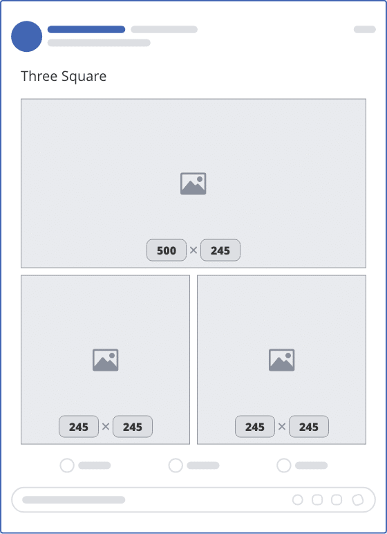 facebook three square upload mockup