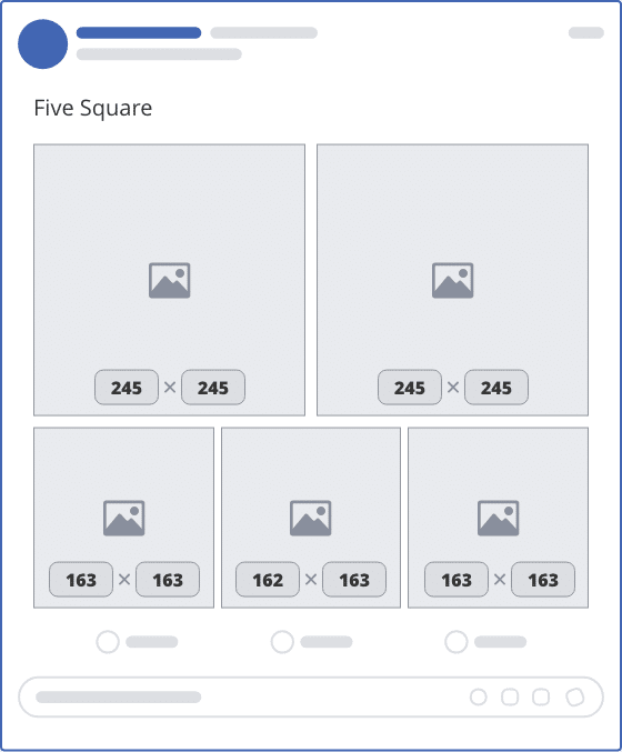facebook five square upload mockup